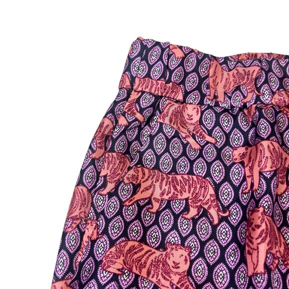 J.Crew Collection Silk Pull-On Easy Pants in Roaming Tigers Size 6 - Picture 4 of 10